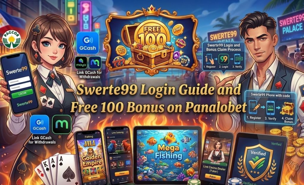 Swerte99 Login Guide and Free 100 Bonus on Panalobet